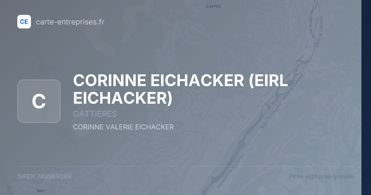 CORINNE EICHACKER (EIRL EICHACKER) — 749969069 — fiche entreprise