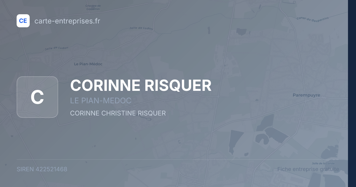 CORINNE RISQUER — 422521468 — fiche entreprise