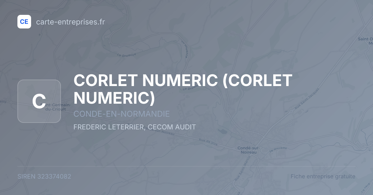 CORLET NUMERIC — 323374082 — fiche entreprise