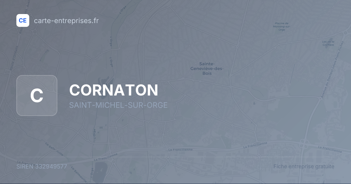 CORNATON — 332949577 — fiche entreprise