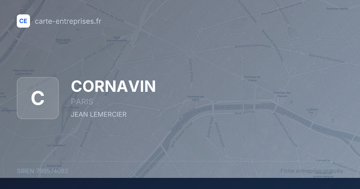 CORNAVIN — 799574082 — fiche entreprise