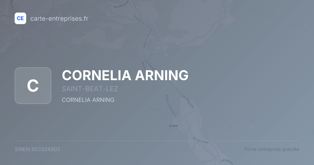 CORNELIA ARNING — 953324902 — fiche entreprise