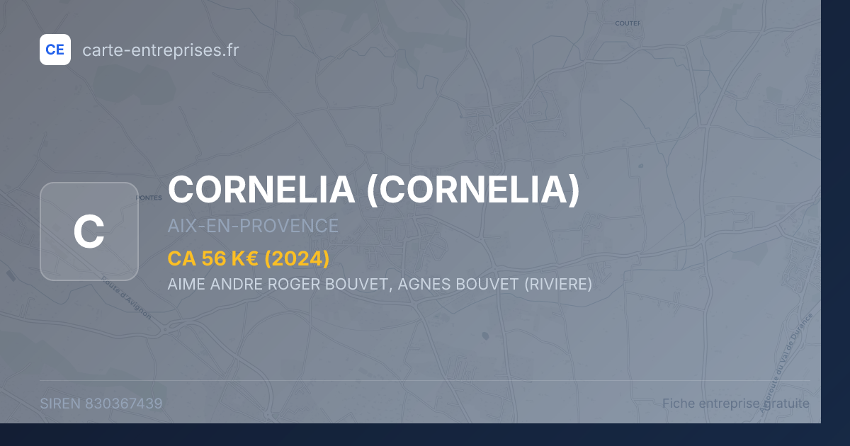 CORNELIA — 830367439 — fiche entreprise