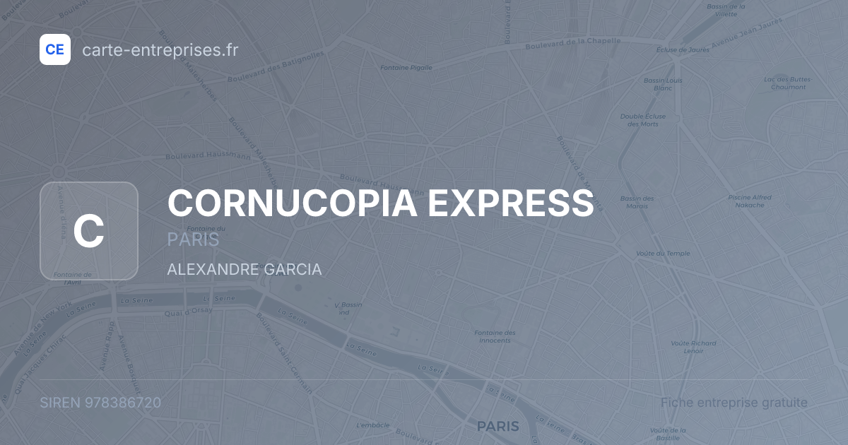 CORNUCOPIA EXPRESS — 978386720 — fiche entreprise