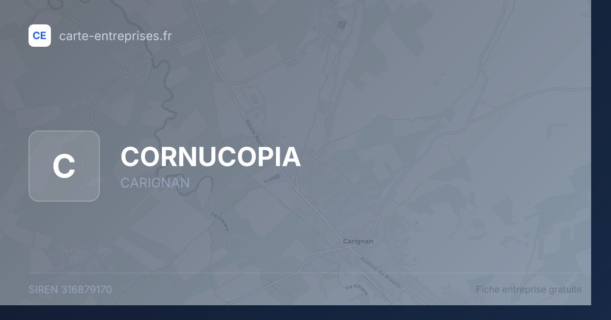 CORNUCOPIA — 316879170 — fiche entreprise