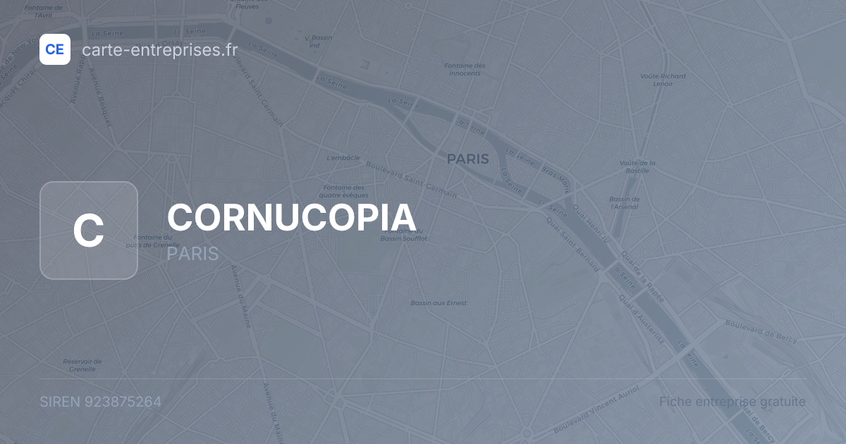 CORNUCOPIA — 923875264 — fiche entreprise