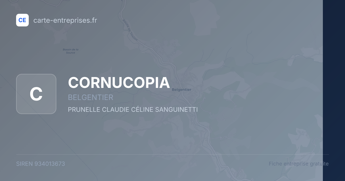 CORNUCOPIA — 934013673 — fiche entreprise