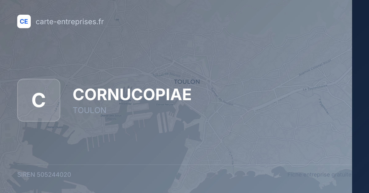 CORNUCOPIAE — 505244020 — fiche entreprise