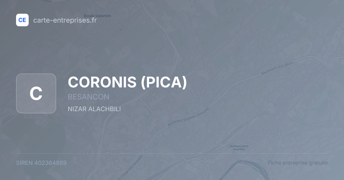 CORONIS (PICA) — 402364889 — fiche entreprise