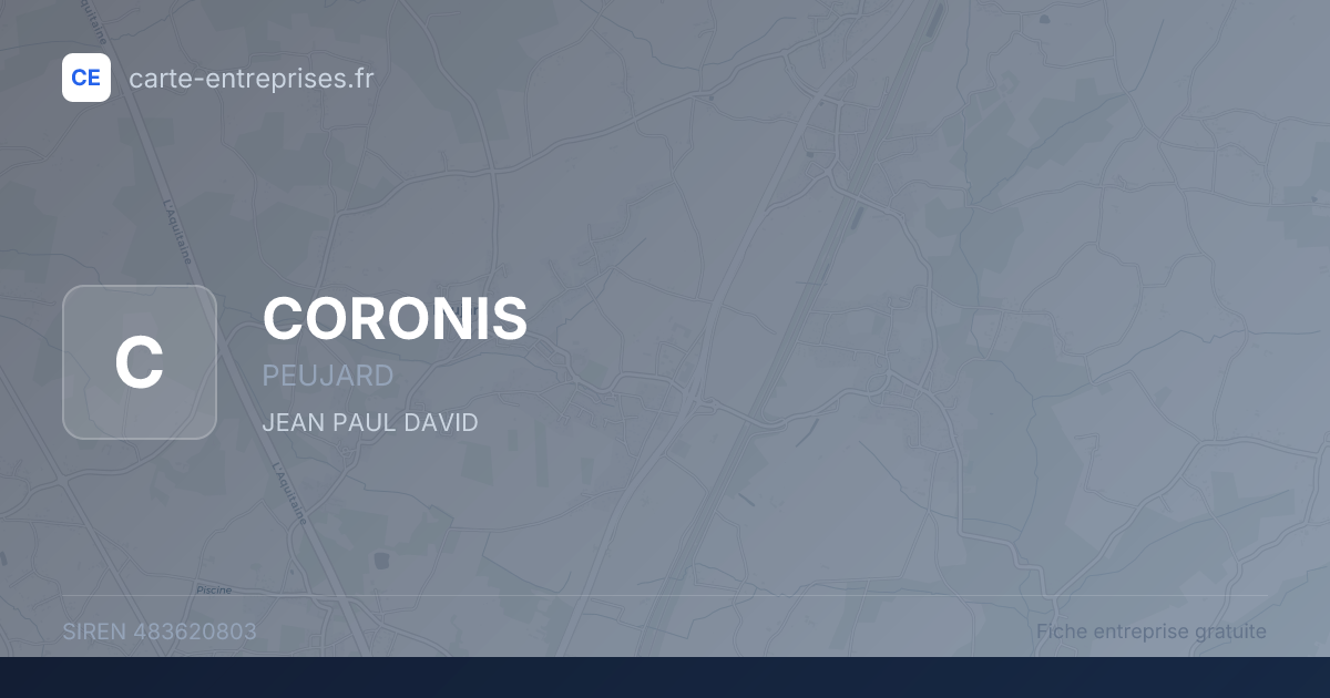 CORONIS — 483620803 — fiche entreprise