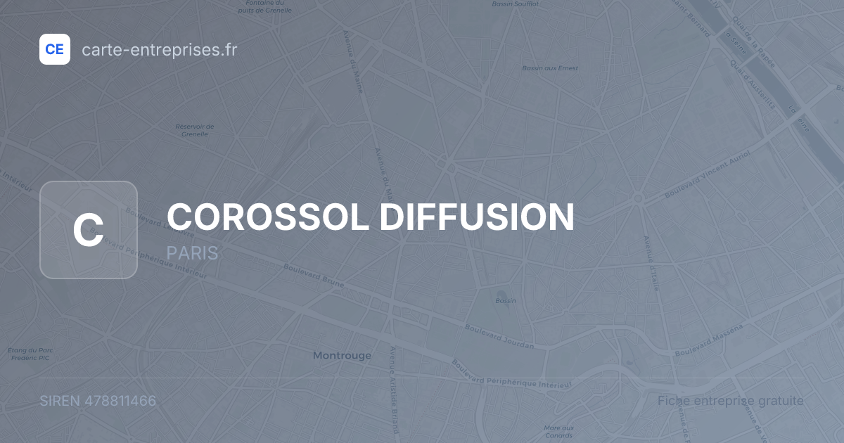 COROSSOL DIFFUSION — 478811466 — fiche entreprise