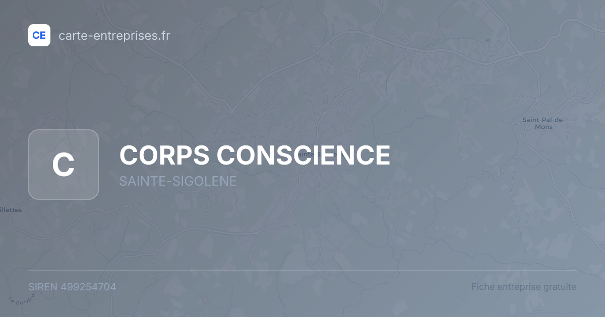 CORPS CONSCIENCE — 499254704 — fiche entreprise