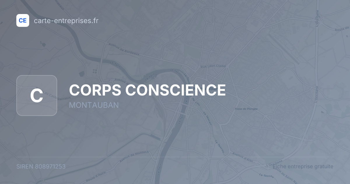 CORPS CONSCIENCE — 808971253 — fiche entreprise
