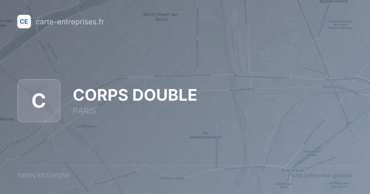 CORPS DOUBLE — 892591256 — fiche entreprise