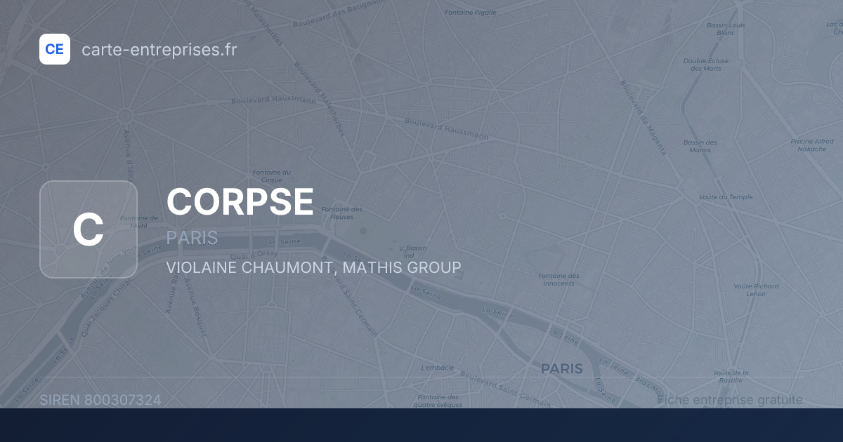 CORPSE — 800307324 — fiche entreprise