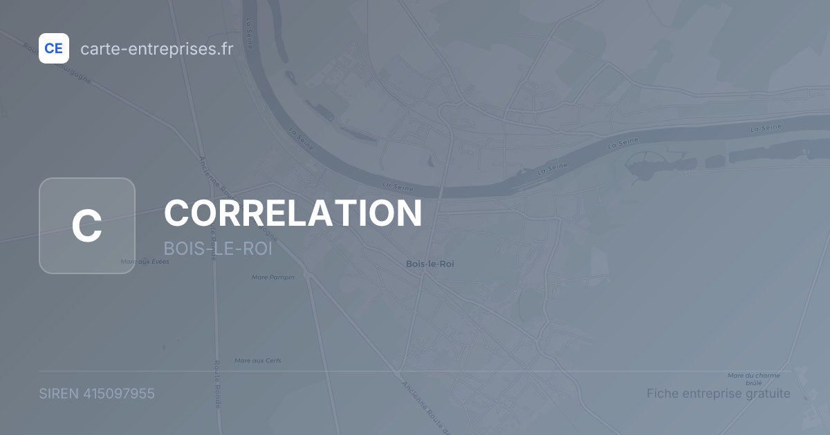 CORRELATION — 415097955 — fiche entreprise