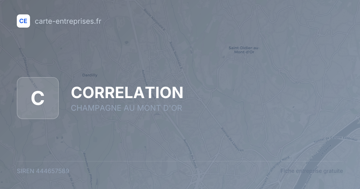 CORRELATION — 444657589 — fiche entreprise