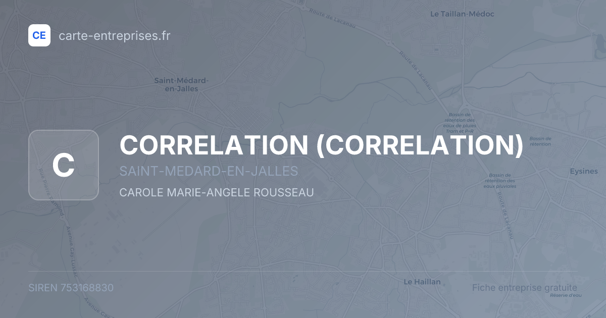 CORRELATION — 753168830 — fiche entreprise