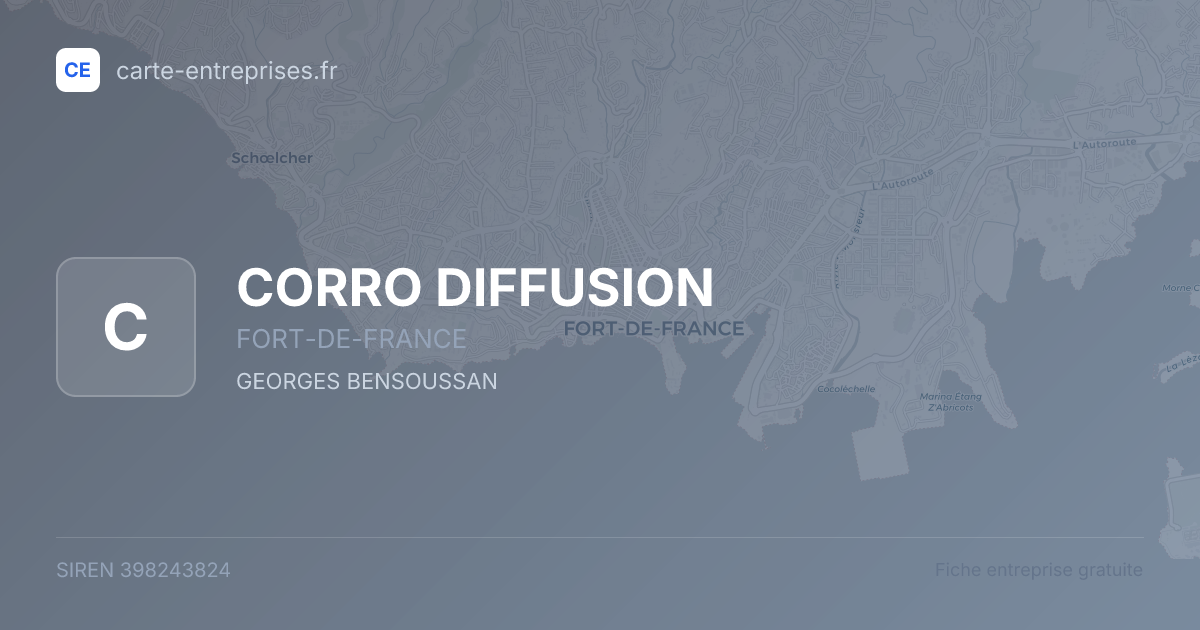 CORRO DIFFUSION — 398243824 — fiche entreprise