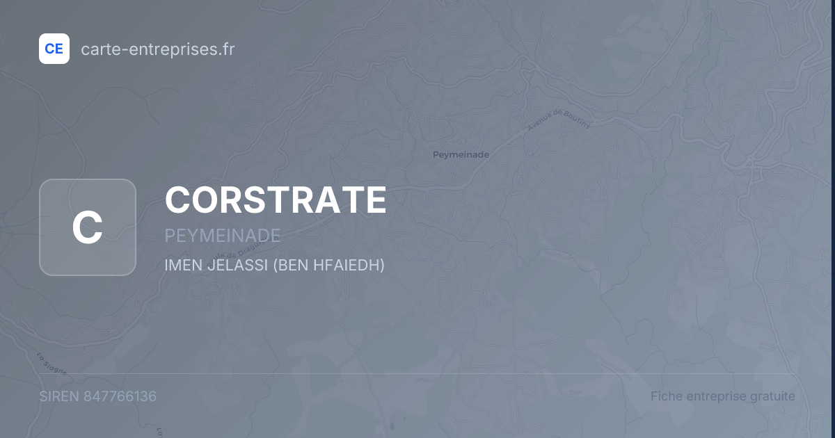 CORSTRATE — 847766136 — fiche entreprise