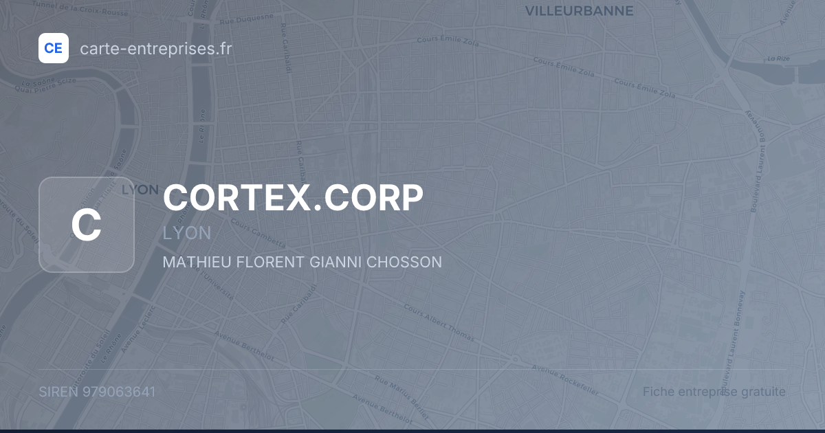 CORTEX.CORP — 979063641 — fiche entreprise