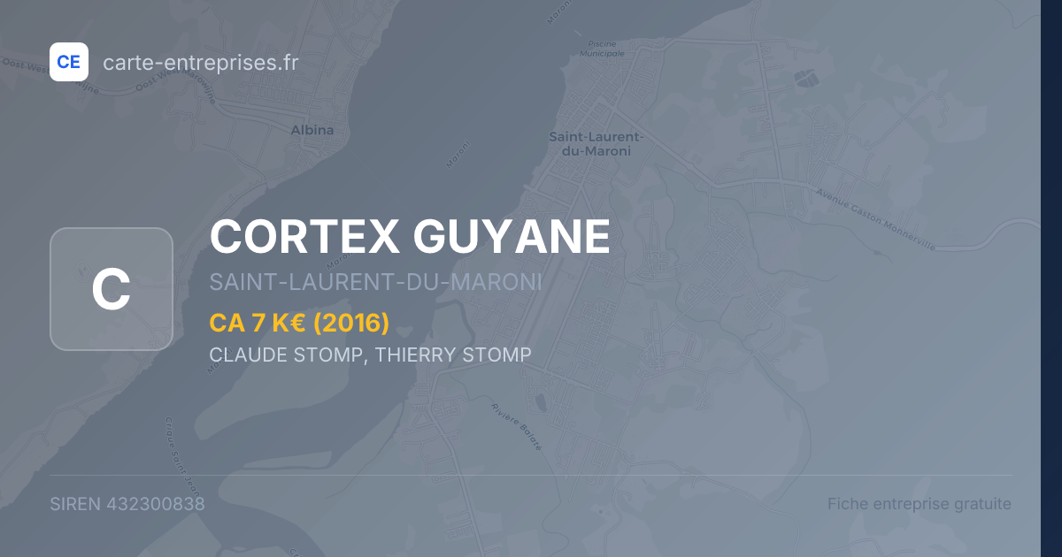 CORTEX GUYANE — 432300838 — fiche entreprise