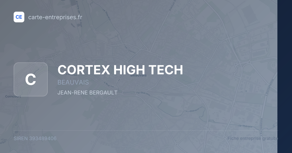 CORTEX HIGH TECH — 393489406 — fiche entreprise