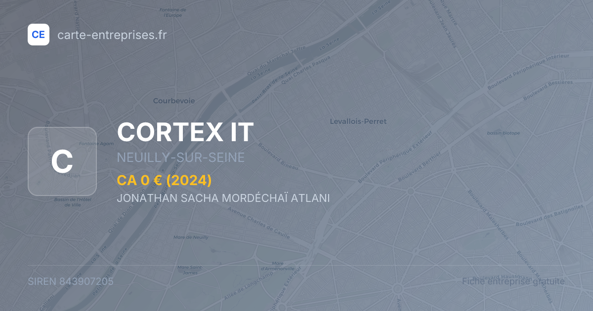 CORTEX IT — 843907205 — fiche entreprise