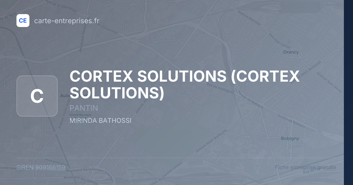 CORTEX SOLUTIONS — 909166159 — fiche entreprise