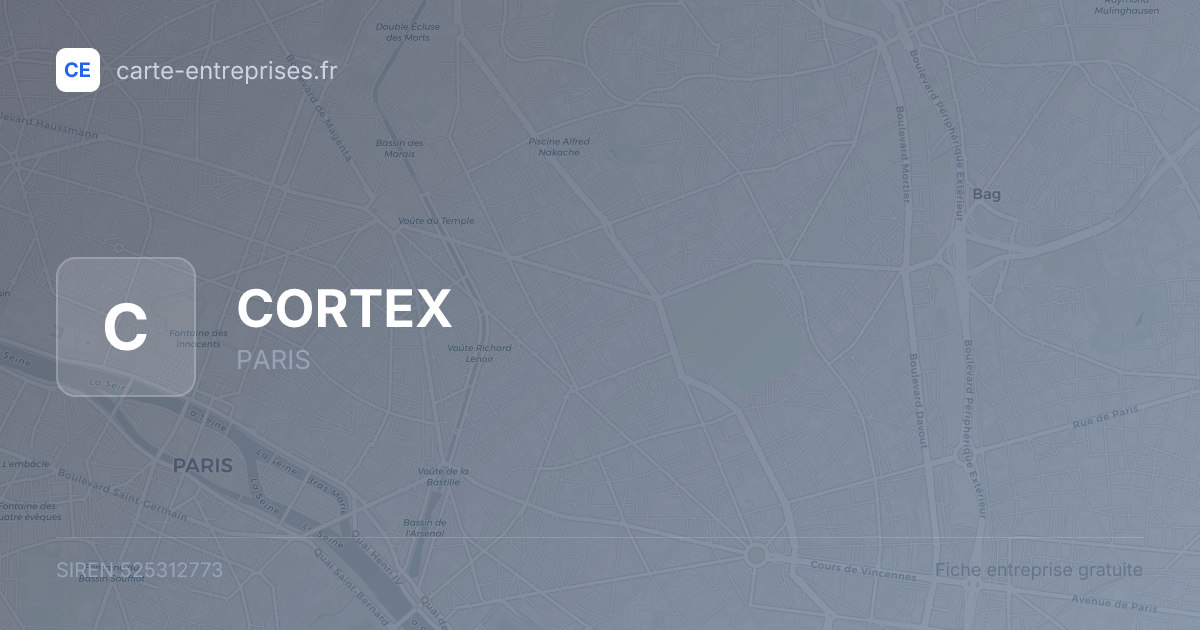 CORTEX — 525312773 — fiche entreprise