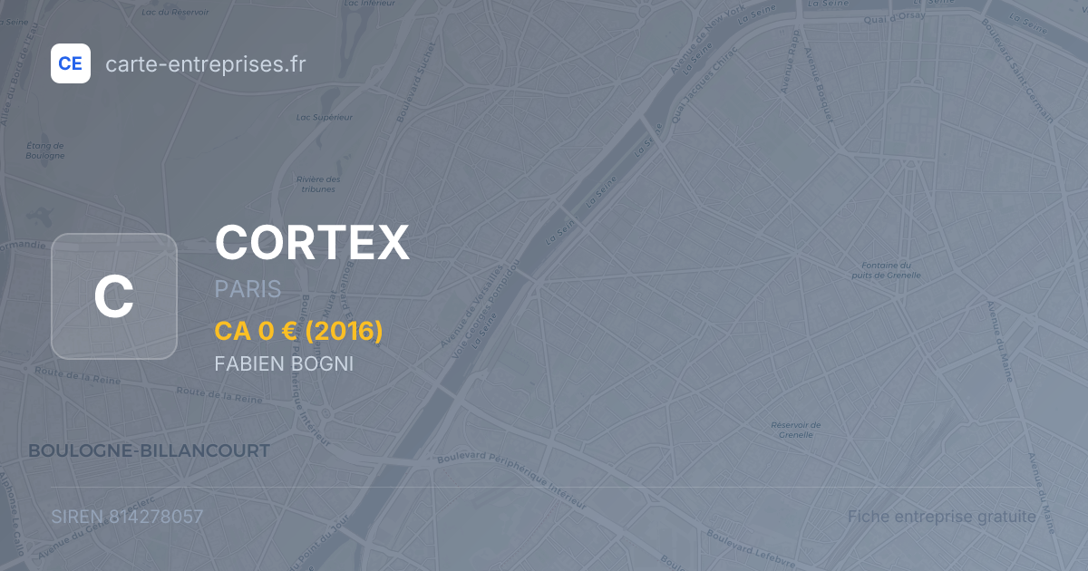 CORTEX — 814278057 — fiche entreprise