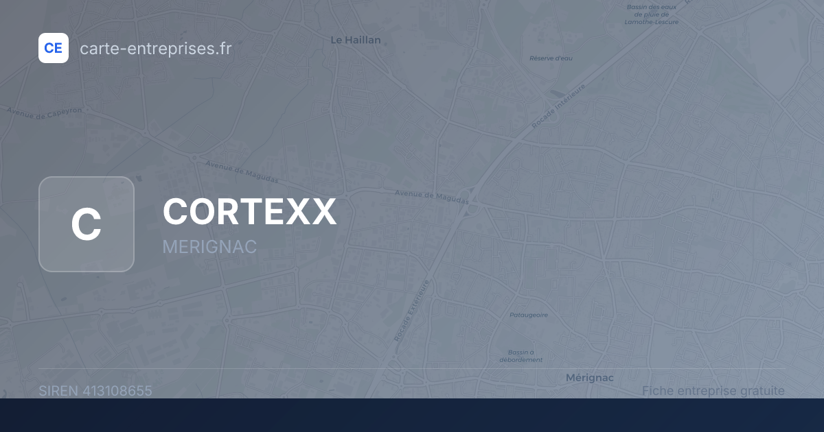 CORTEXX — 413108655 — fiche entreprise