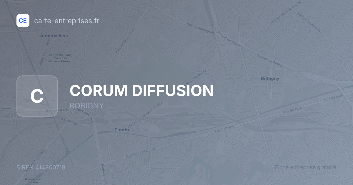 CORUM DIFFUSION — 414860718 — fiche entreprise