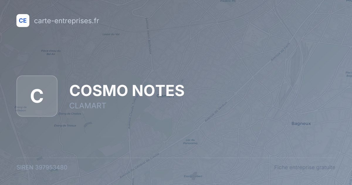 COSMO NOTES — 397953480 — fiche entreprise