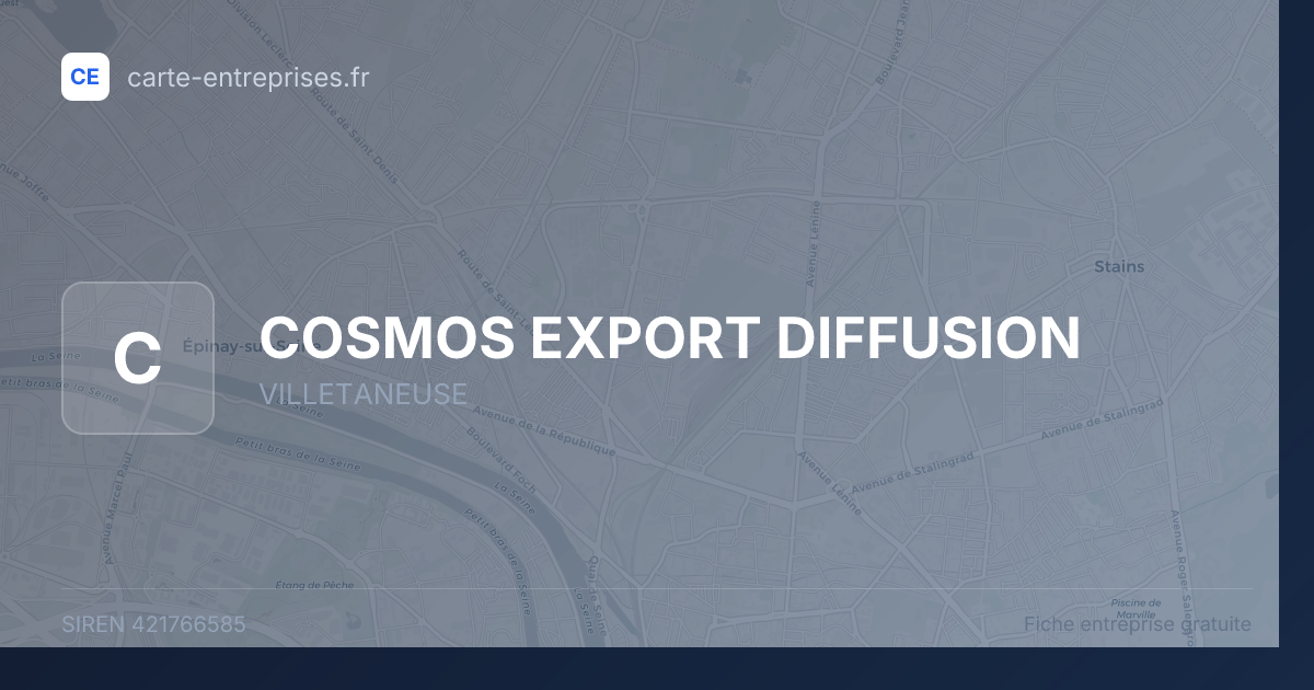 COSMOS EXPORT DIFFUSION — 421766585 — fiche entreprise