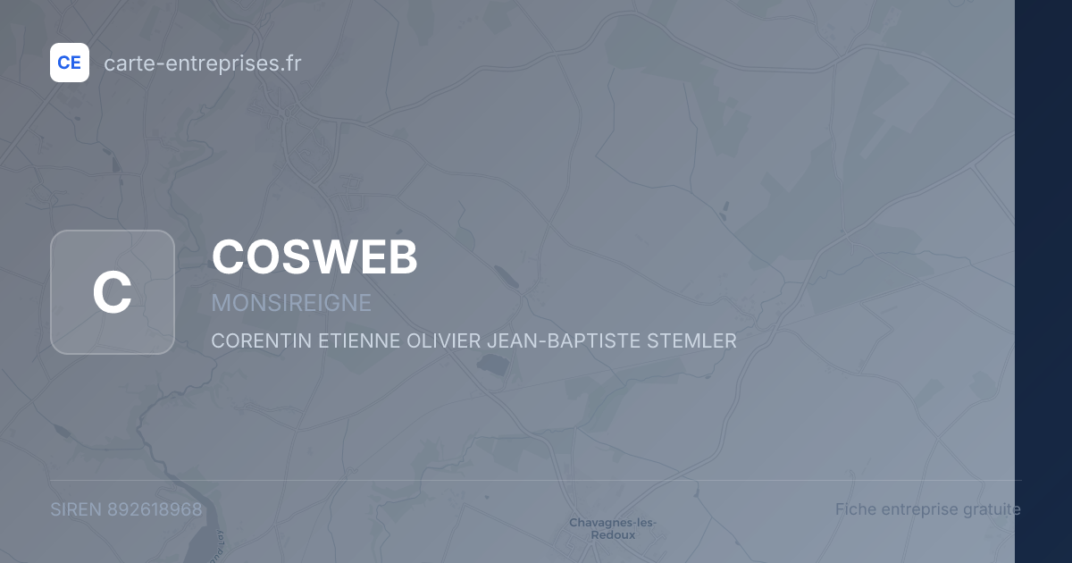 COSWEB — 892618968 — fiche entreprise