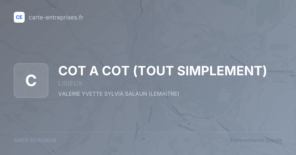 COT A COT (TOUT SIMPLEMENT) — 501403638 — fiche entreprise