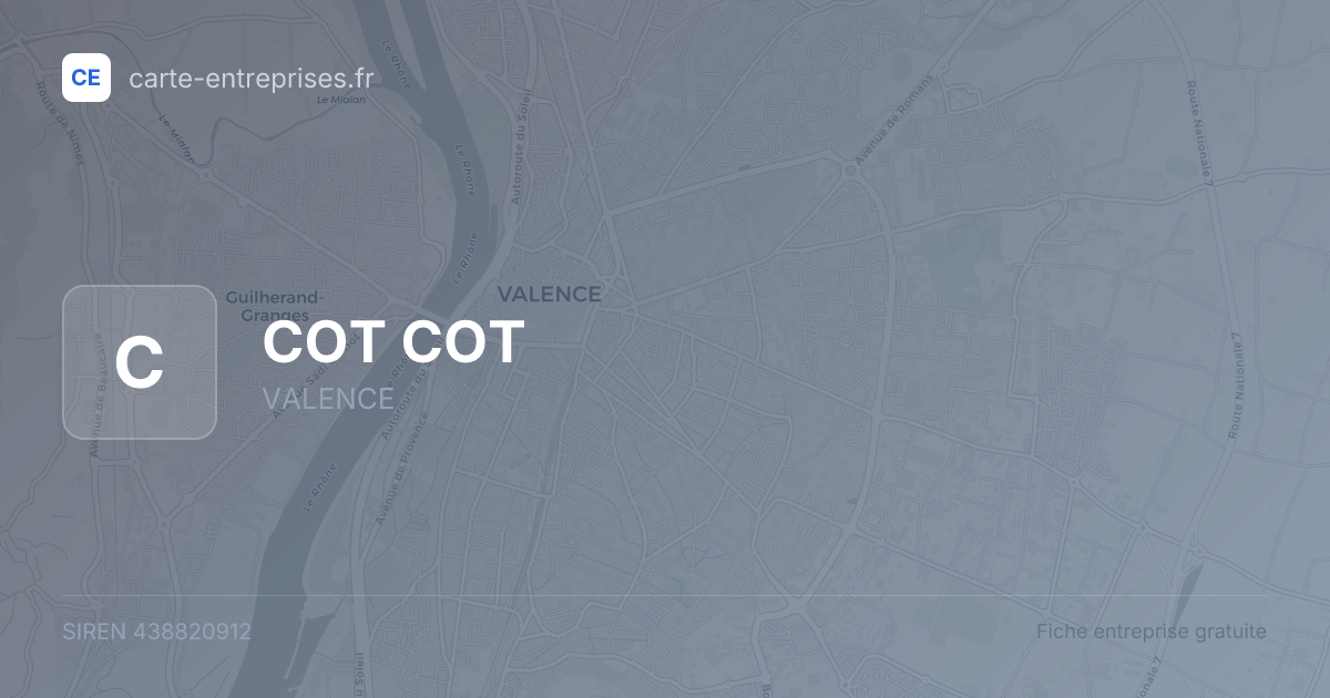 COT COT — 438820912 — fiche entreprise
