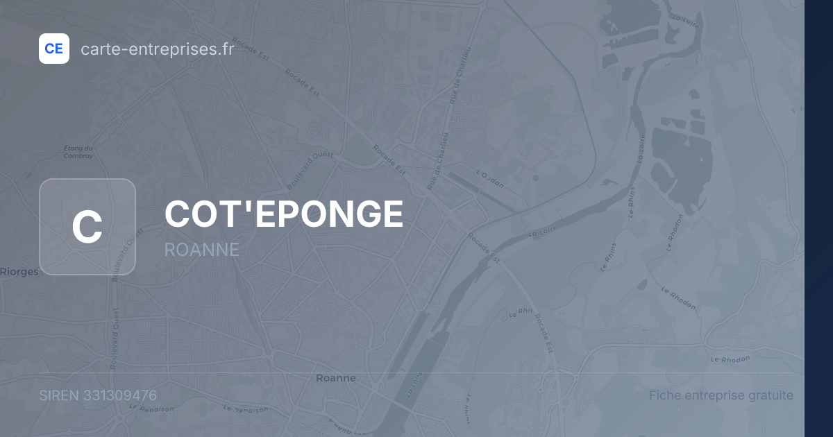 COT'EPONGE — 331309476 — fiche entreprise
