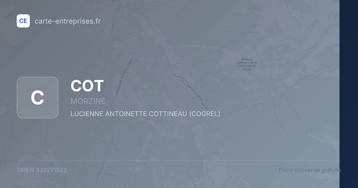 COT — 832271522 — fiche entreprise