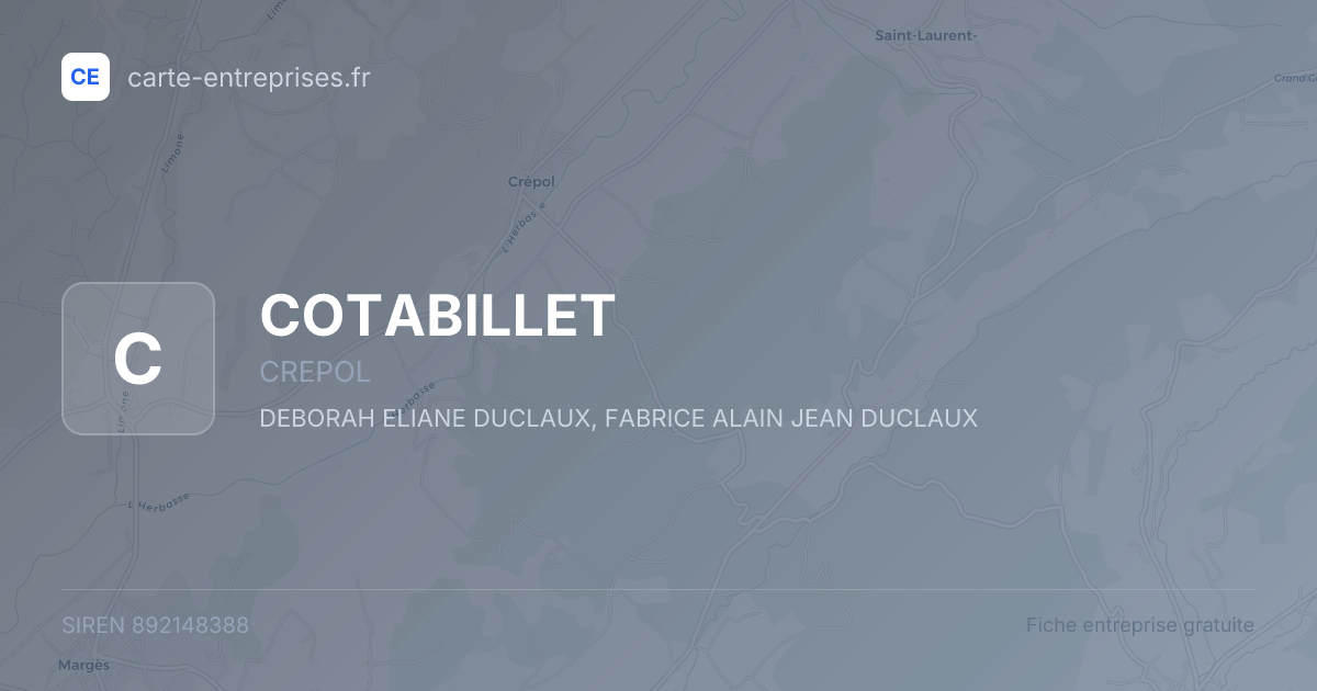 COTABILLET — 892148388 — fiche entreprise