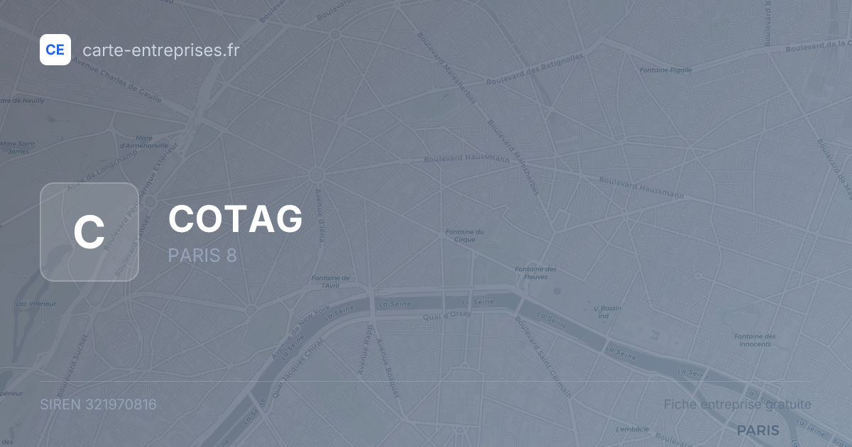 COTAG — 321970816 — fiche entreprise