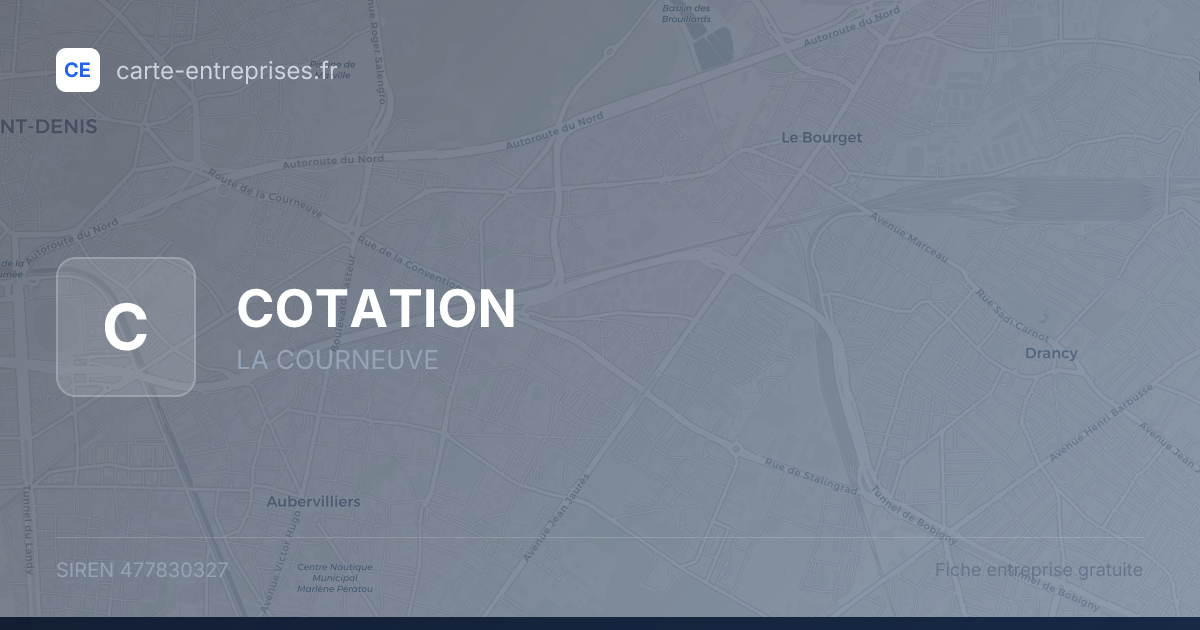 COTATION — 477830327 — fiche entreprise