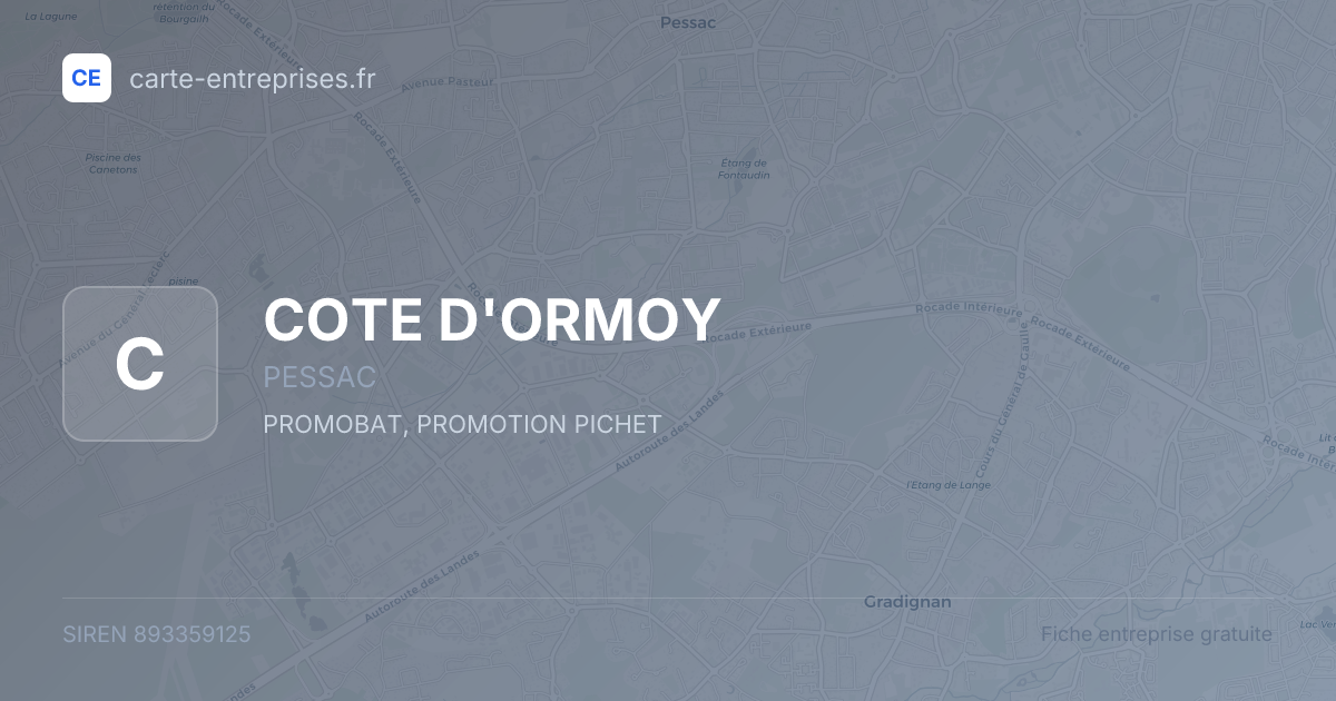 COTE D'ORMOY — 893359125 — fiche entreprise