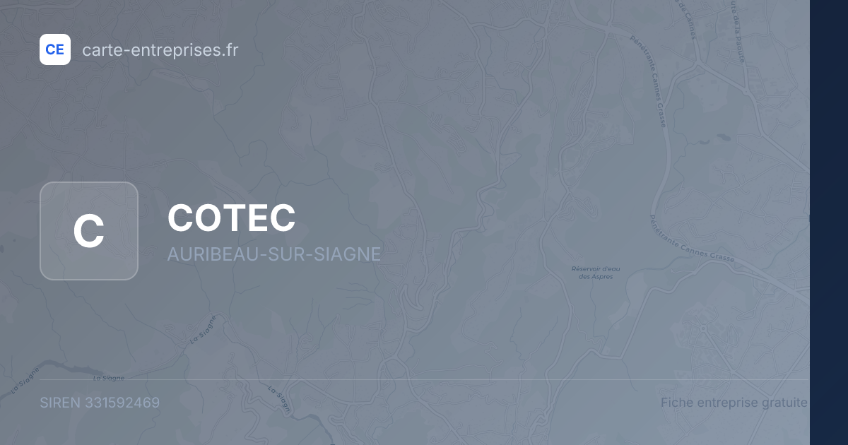 COTEC — 331592469 — fiche entreprise