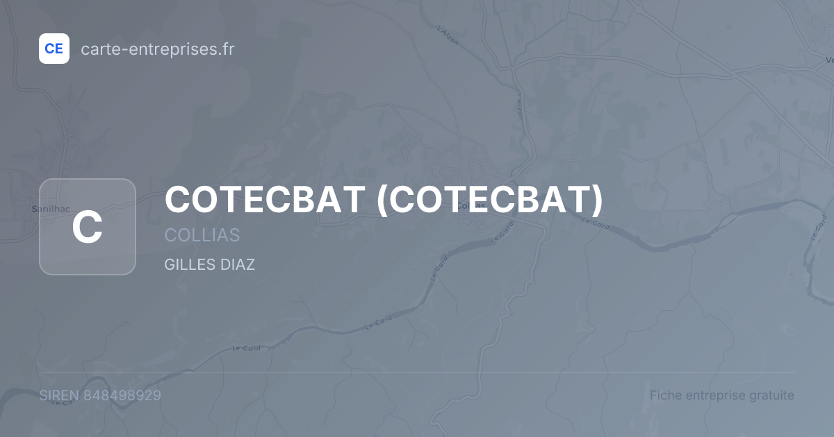 COTECBAT — 848498929 — fiche entreprise