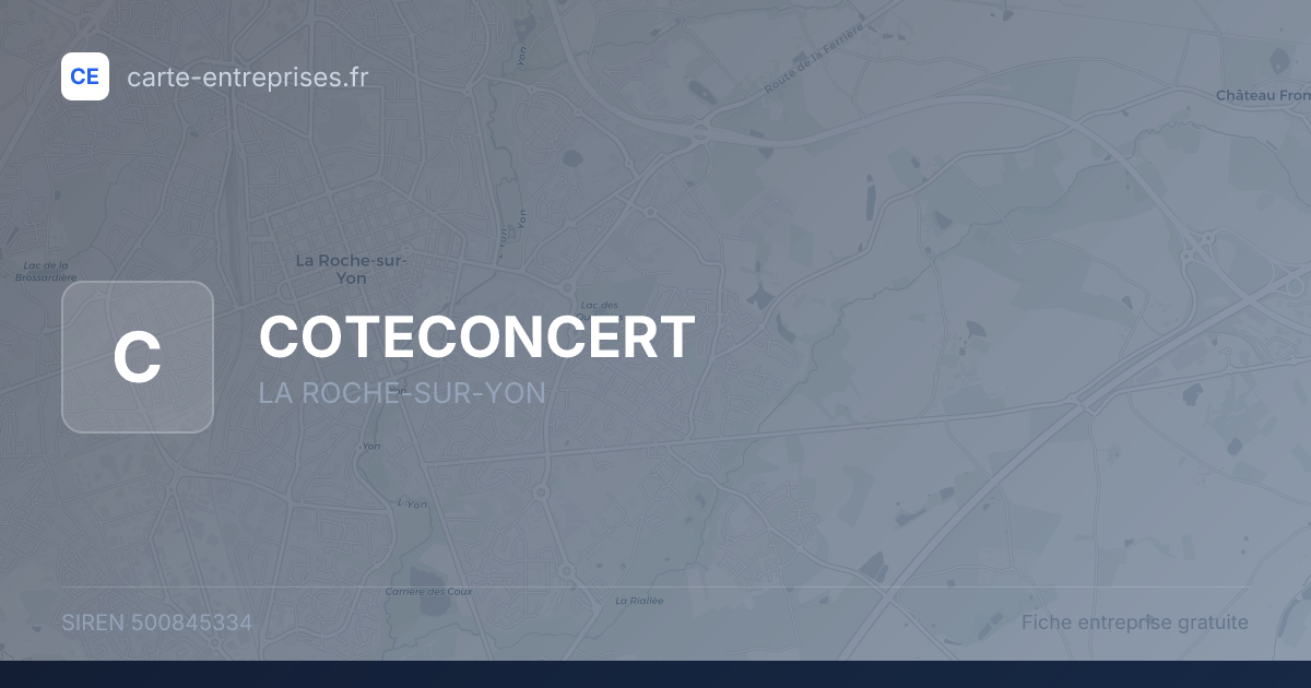 COTECONCERT — 500845334 — fiche entreprise