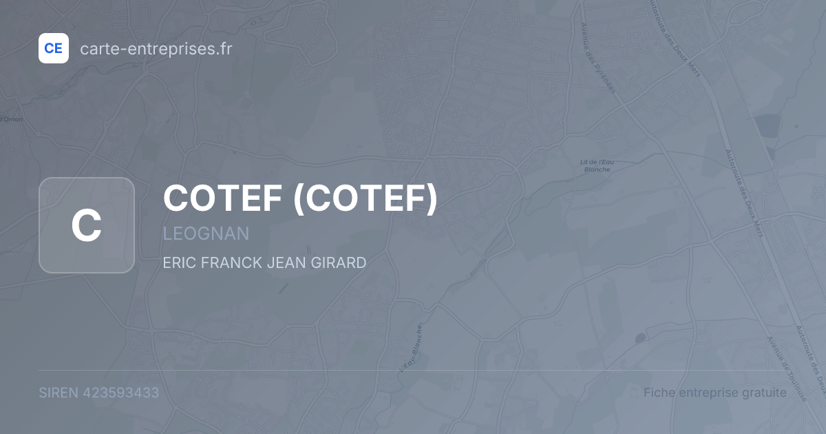 COTEF — 423593433 — fiche entreprise