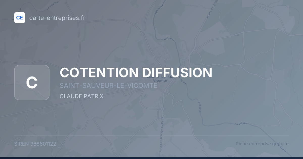 COTENTION DIFFUSION — 388601122 — fiche entreprise