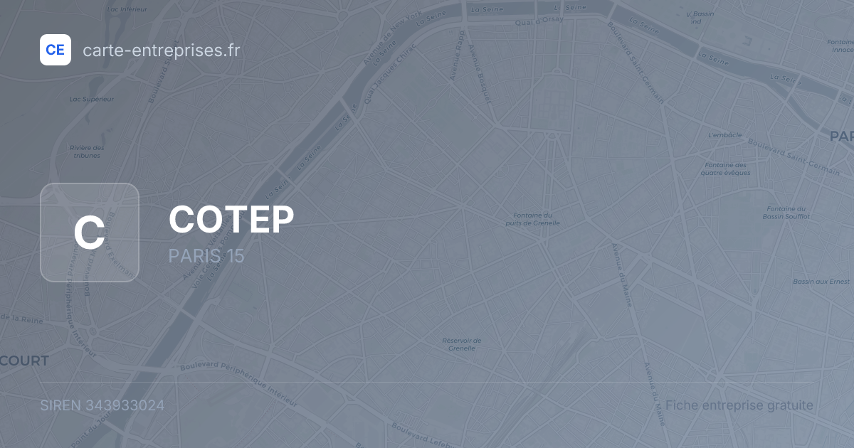 COTEP — 343933024 — fiche entreprise